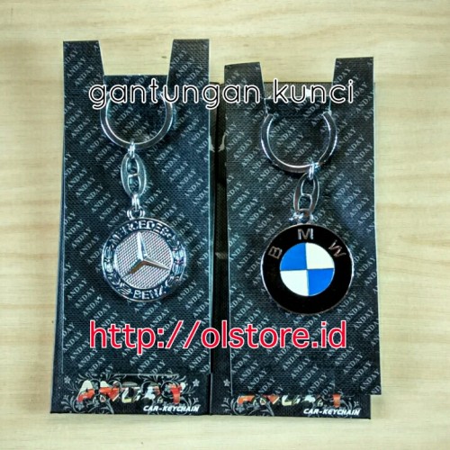 Gantungan Kunci Logo Mobil BMW, Mercy, Mini Cooper, Mitsubishi 3 Dimensi
