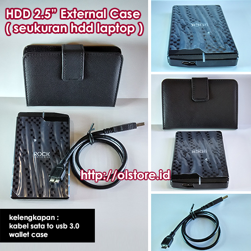 ROCK HDD External Case / Enclosure 2.5" Slim SATA To USB 3.0